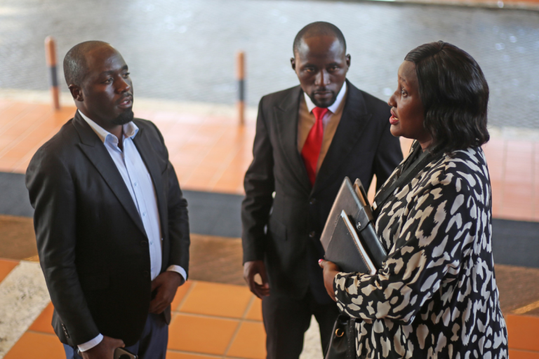 George Muhimbise, Ashaba Vincent and Hon Betty Ethel